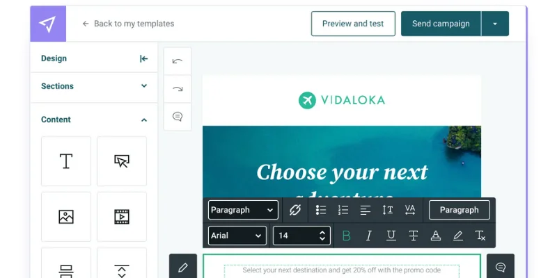 Dashboard - mailjet