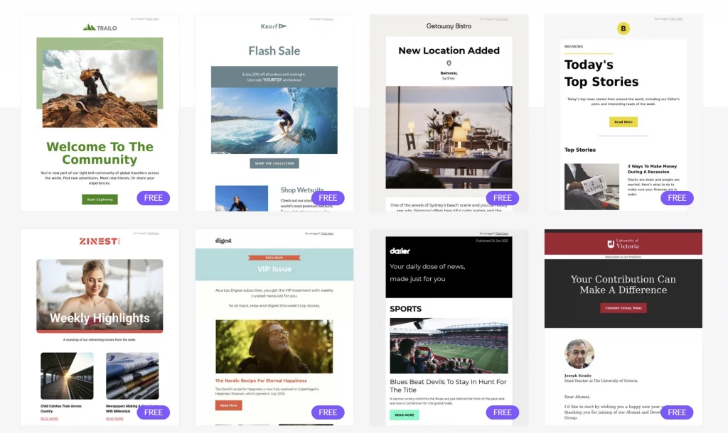 Campaign Monitor email marketing template